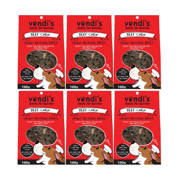 Vondi's Beef Liver Biltong - 6 x 100g