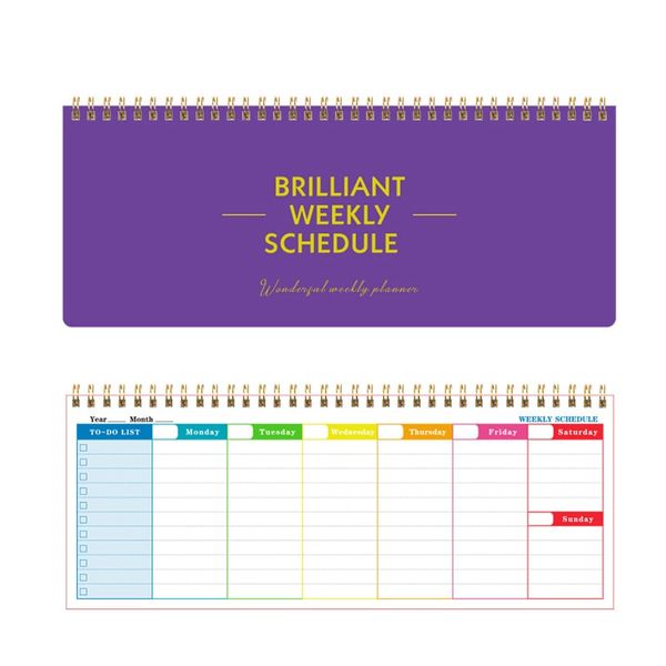Weekly Planner Pad - Spiral Bound Top | 60 Pages | 120gsm Paper | 30cmx12cm