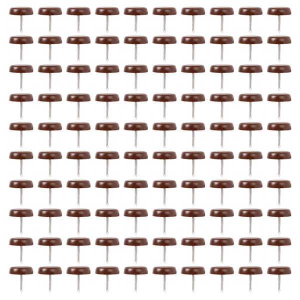 100 PCS Chair Table Furniture Leg Bottom Feet Plastic Pads Skid Nail