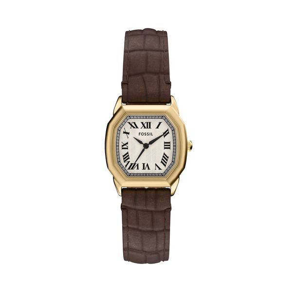 Fossil - Harlow 3-Hand Croco Leather Watch - Brown