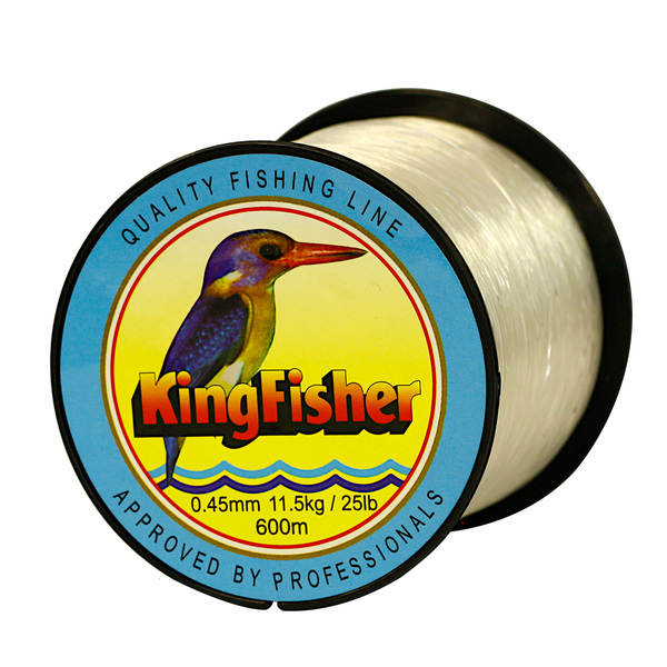 Kingfisher Nylon Fishing Line, Colour White, 11.5KG .45MM, 600M Spool