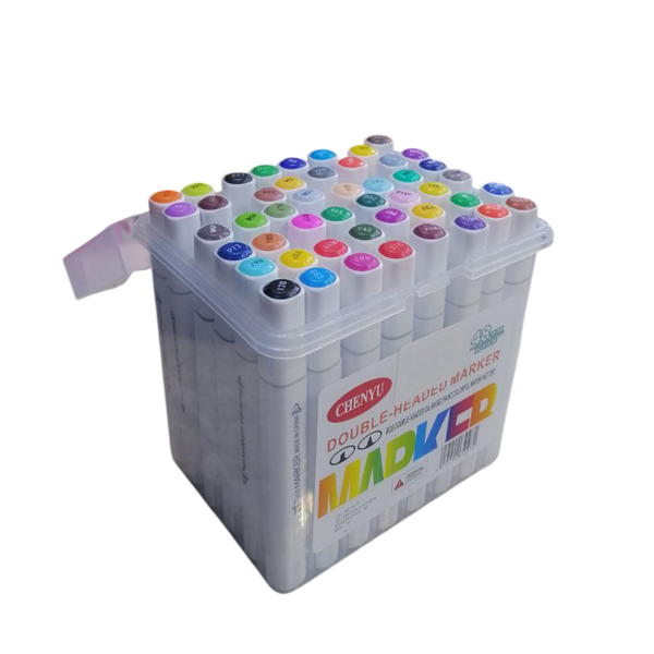 Double Head Oil Art Drawing Marker Pen 48-pieces