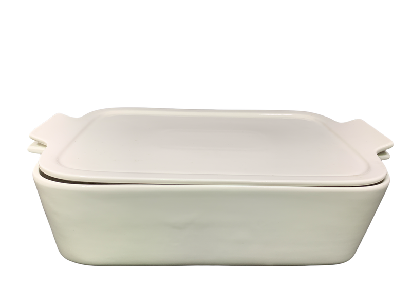 Casserole 29x16.5x8cm Porcelain White With Lid Zlf-R023