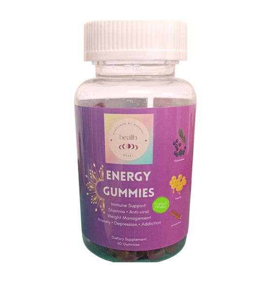 Organic Energy Gummies with Added 2.5 mg B12