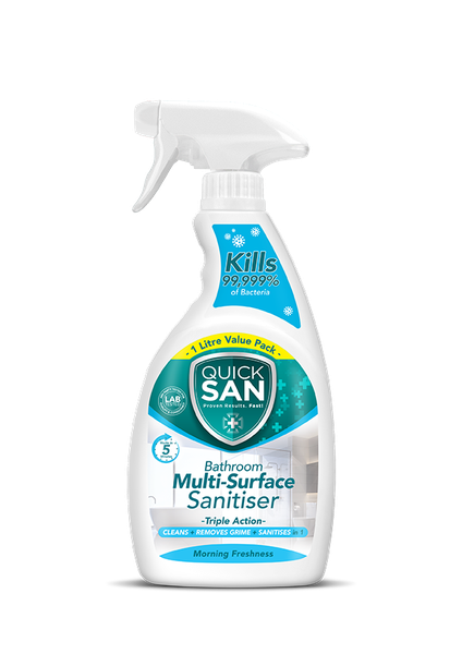 QuickSan Bathroom Multi-Surface Sanitiser Bulk Pack 1 Liter