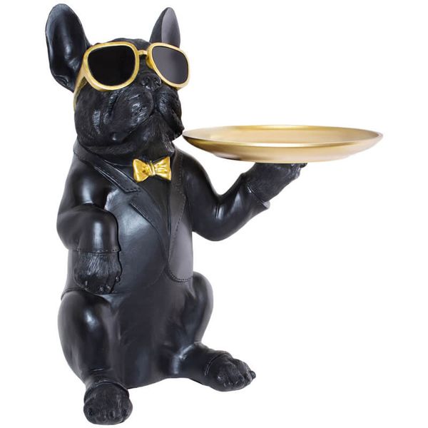 Bull Dog with Tray Ornament - NAJ79U1