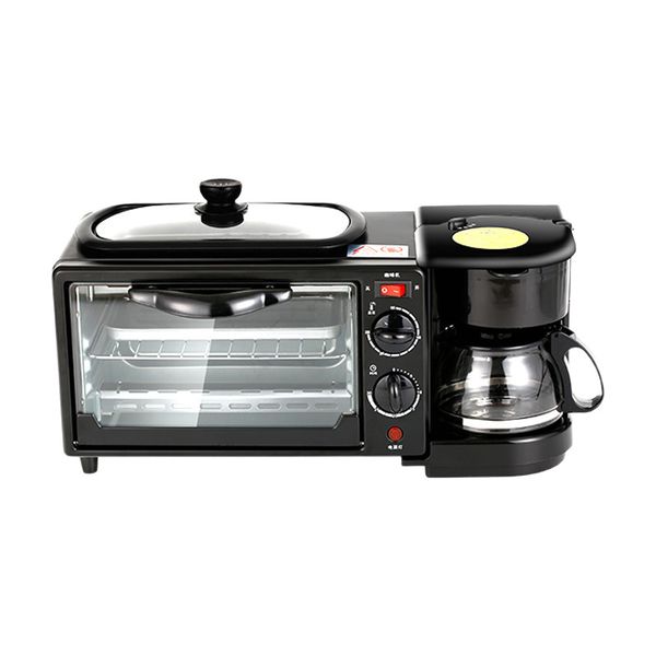 Multifunctional 3-in-1 Breakfast Machine Oven Grill &amp; Coffee Maker
