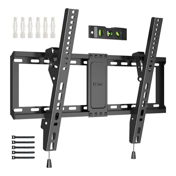 Bontec 37-82" Tilt TV Wall Mount Bracket 60Kg with Level &amp; Cable Ties
