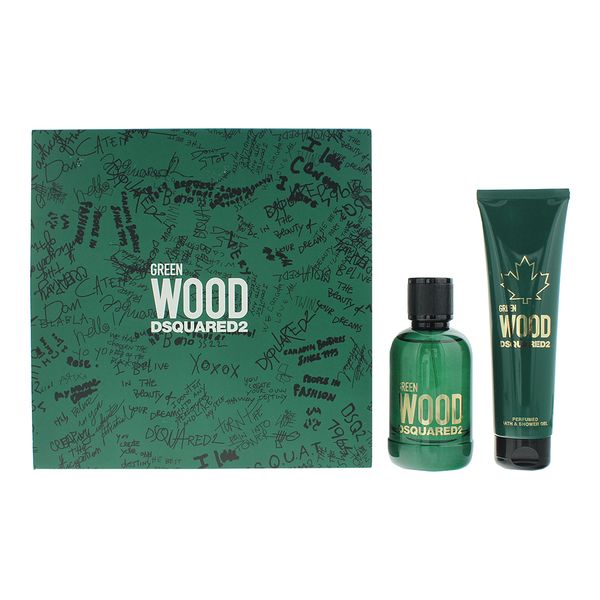 Dsquared2 Green Wood 2 Piece Set EDT 100ml S Gel 150ml (Parallel Import)