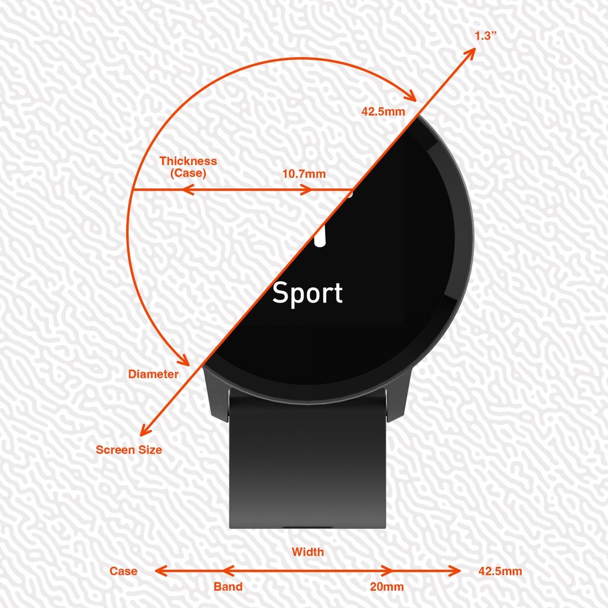 Volkano Smart Watch for Men or Women with Heart Rate Monitor