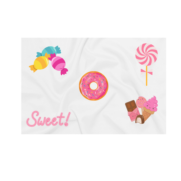 Katz Designs Baby Blanket -Sweets Themed