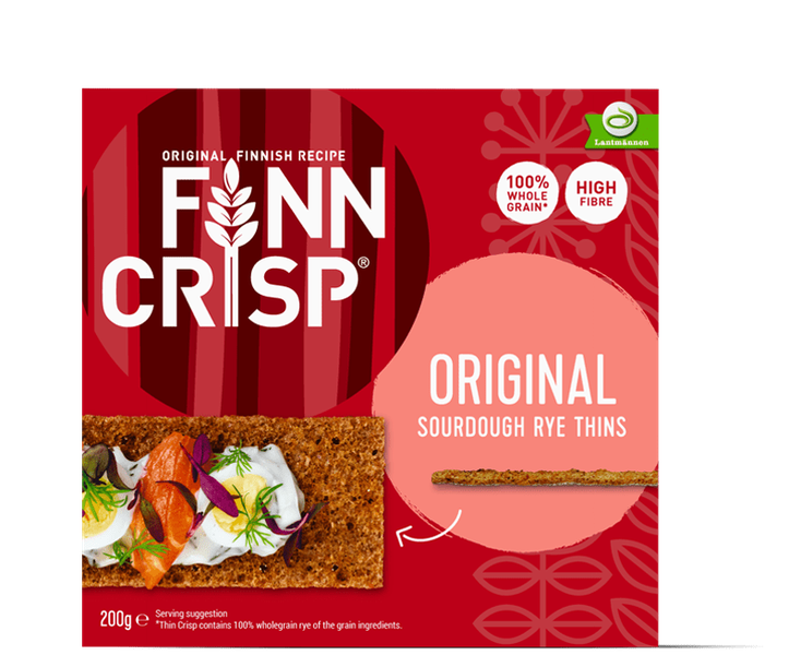Finn Crisp Original Rye Sourdough Rye Thins 200g (Box of 18)