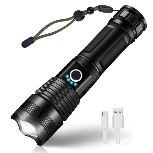 Rechargeable LED Flashlights 9000 lumen &amp; Zoomable &amp; Long-Lasting