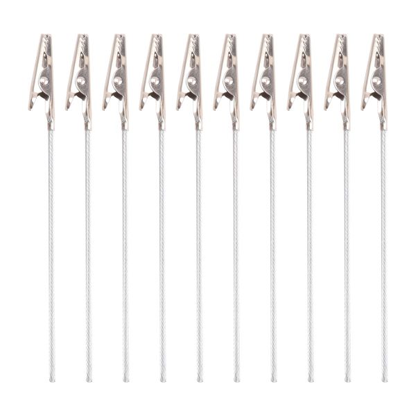 Metal Clips With Wire Stalk Alligator Clamps For Memo Note Card Holders