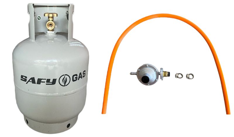 SAFY-Empty 9kg Gas Cylinder + Regulator &amp; Hose Pipe