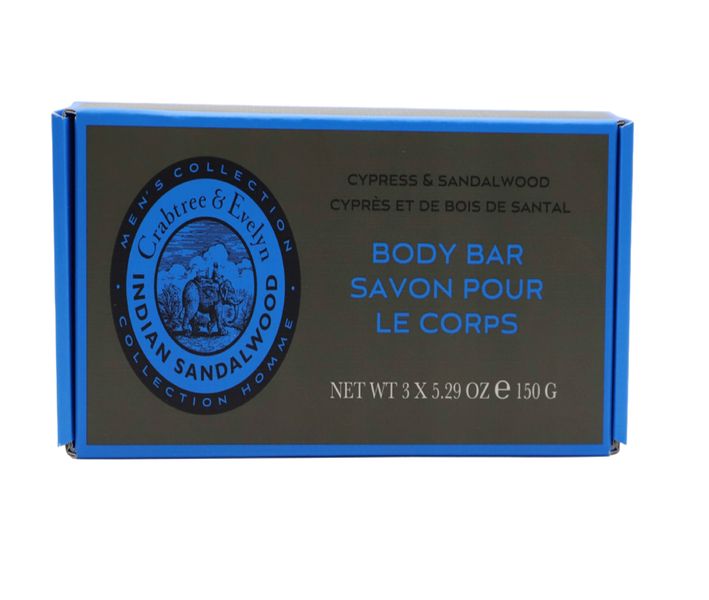 Crabtree &amp; Evelyn Sandalwood Mens Soap 150g 3pk