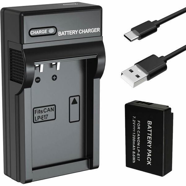 Canon LP-E17 Battery for EOS M3, EOS 750D, 760D DSLR Cameras with Charger