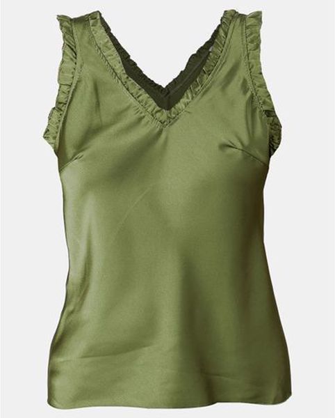 UB Creative Satin V-Neck Vest - Green