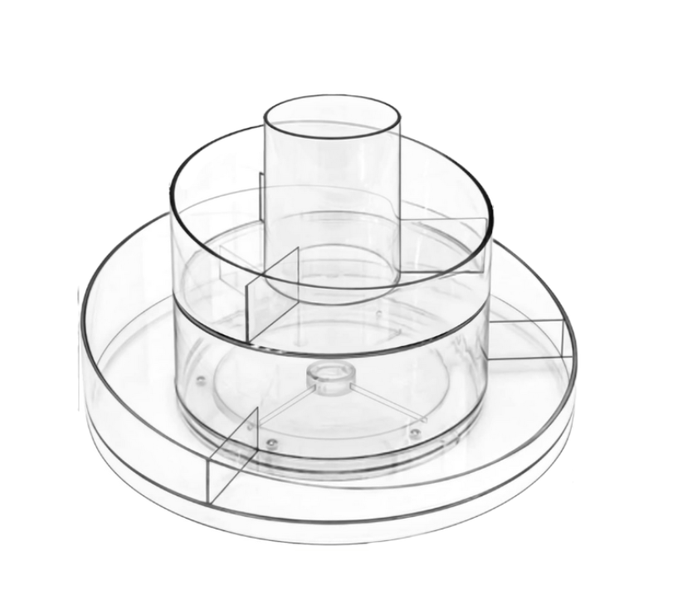 Double Layer 360 Rotatable Makeup Organizer Skincare Cosmetic Organizer