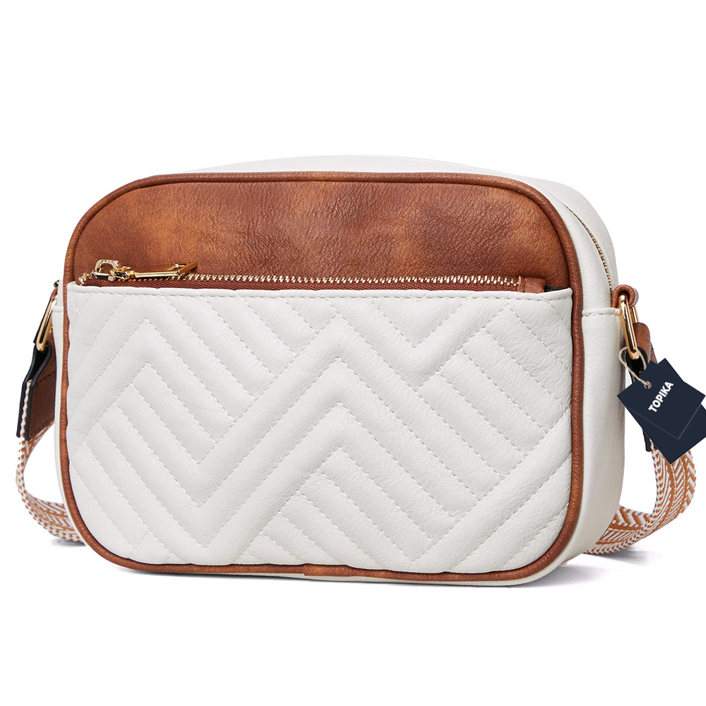 Topika - Small Crossbody Bag for Women with Wide Strap & Multi Pockets