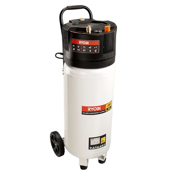 Ryobi Compressor 50L 2HP Vertical Mount Oil less Shop Today