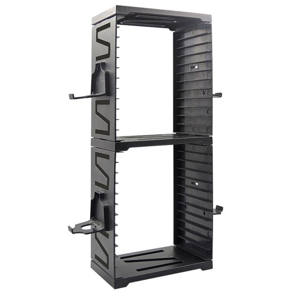 2-Ply Game Storage Stand Storage Tower with Hook for PS4 PS5 Game Discs