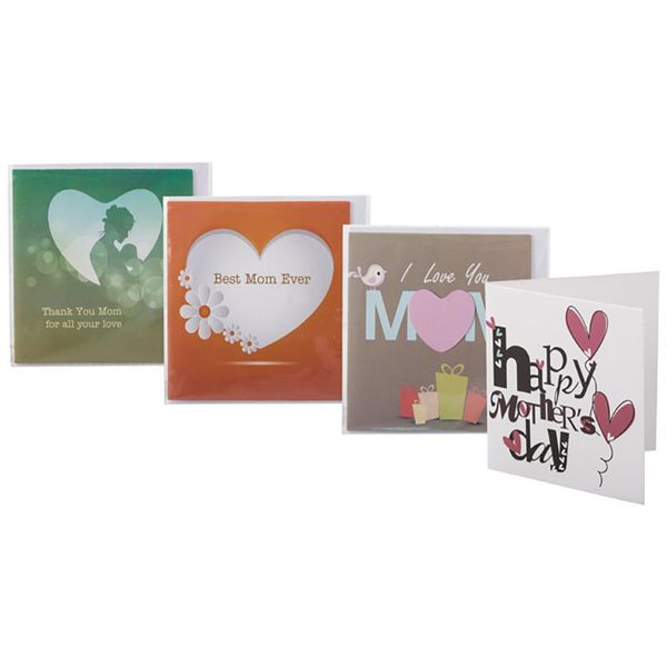 Card &amp; Envelope Mini Mothers Day 7cm x 7cm (8 Pack)