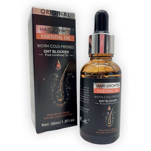 Hair Growth Essential Oil Biotin Cold-Pressed DHT Blocker