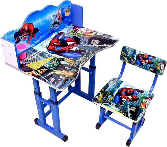 Childrens Animated Desk and Chair Set - Height Adjustable-Blue
