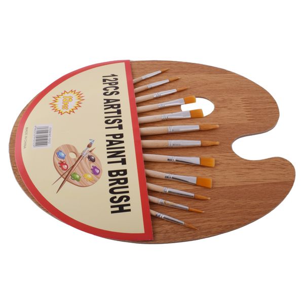Marco Artistic Paint Brushes &amp; Pallet Set 12-Piece
