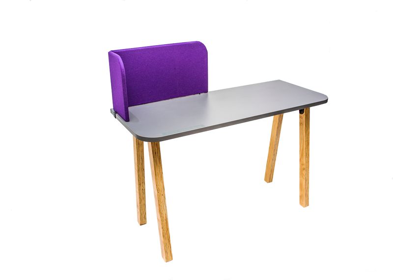 Home Office Desk With Privacy Screen