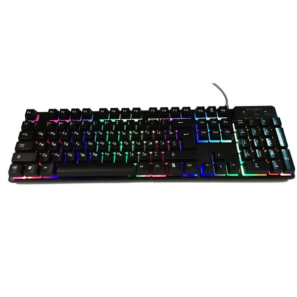 KR-6300 USB Wired Gaming Suspension Cap Three Coloured Backlight Keyboard