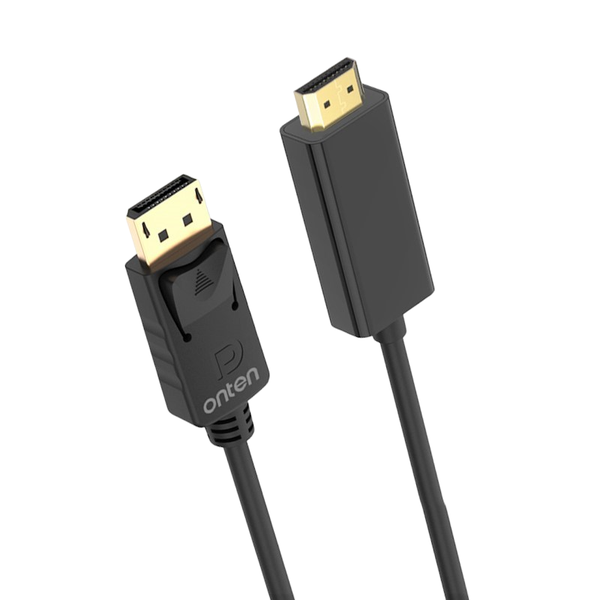 Onten - DP303 - Display Port (Male) To HDMI (Male) - 1.8m - Black