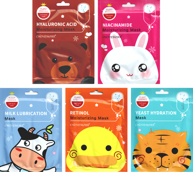 Luxury Hydrating Face Masks Variety 5-Pack