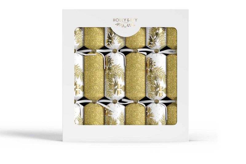 Glitter Luxury Gold Christmas Crackers