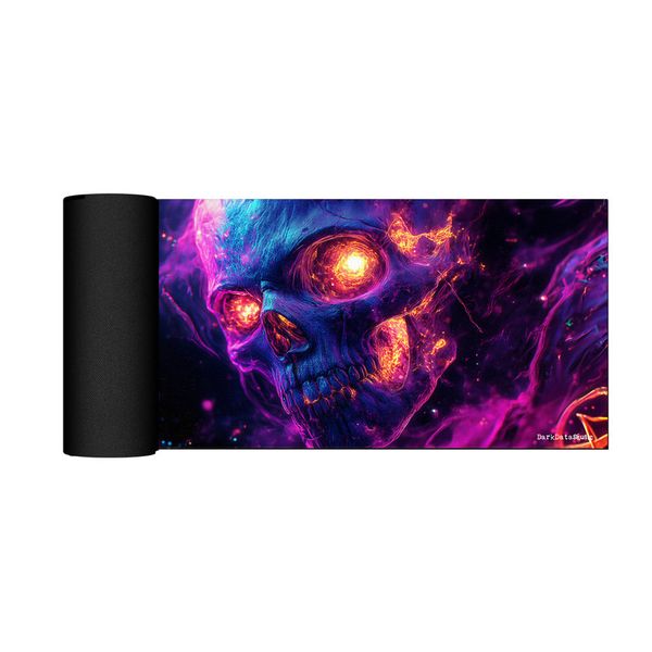 Cyberpunk Grim Reaper Skull Desk Pad by Wikus Schalkwyk