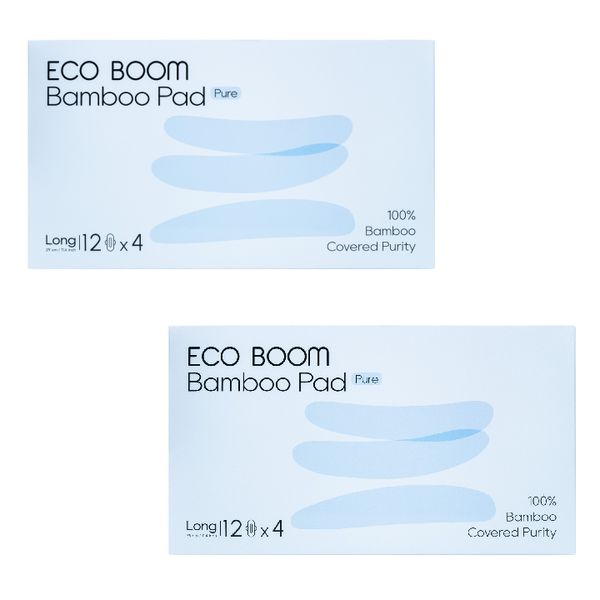 Eco Boom - Pure - Bamboo Sanitary Pads - Long - Pack of 2