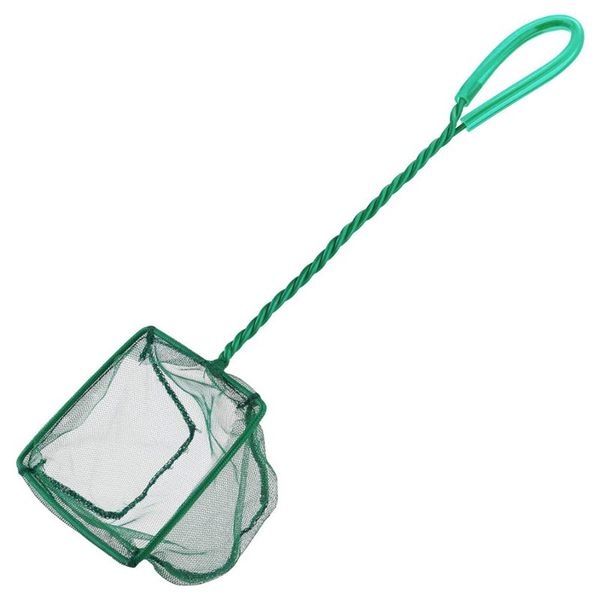 Fish Net Fine Nylon Fishing Net with Plastic Handle 12 Inch - Green