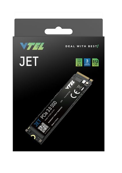 VTEL JET 512GB M.2 NVMe 3D NAND SSD