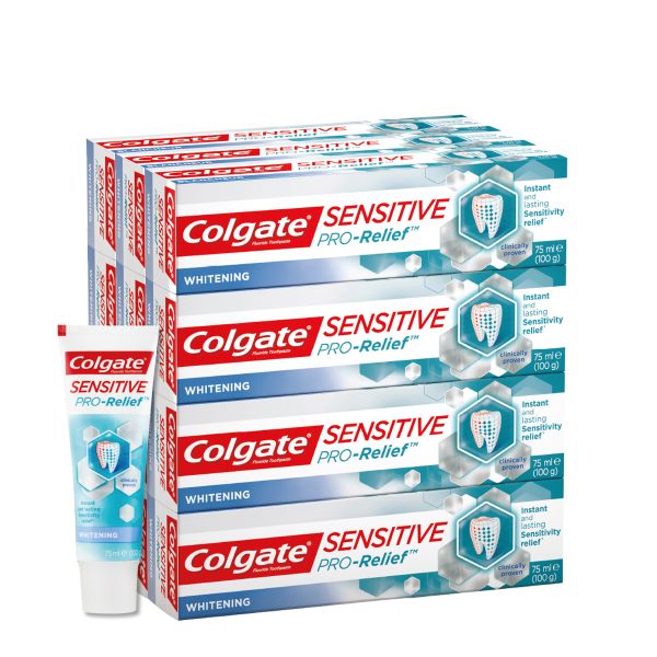 Colgate Sensitive Pro-Relief Whitening, Sensitive Toothpaste - 12 X 75ml