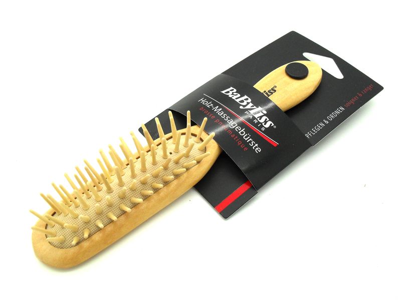 BaByliss Mini Wooden Bristle Massage Hair Brush for Children or Small Girl