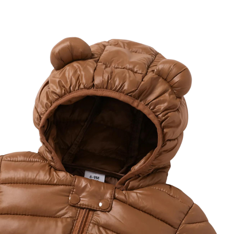 Baby / Toddler Stylish 3D Ear Print Solid Hooded Coat