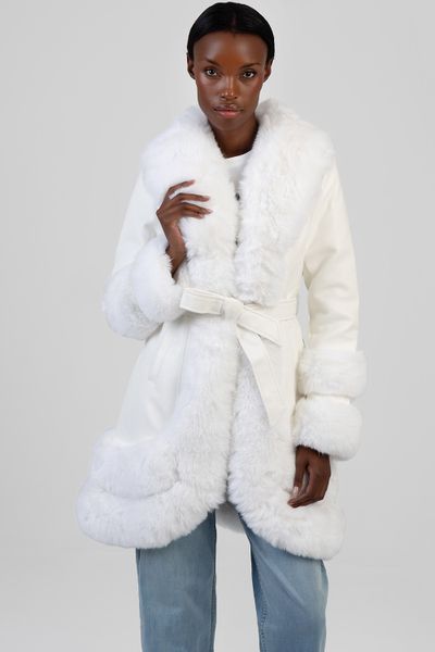 You Do You Faux Fur-Trimmed Coat