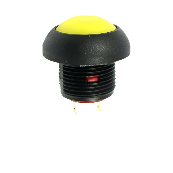 PBR171ATLE4 17mm IP67 Yellow Momentary Push Button Switch SPST