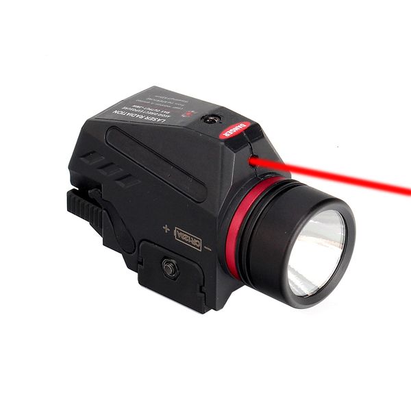 Tactical LED Flashlight Red Laser Sight