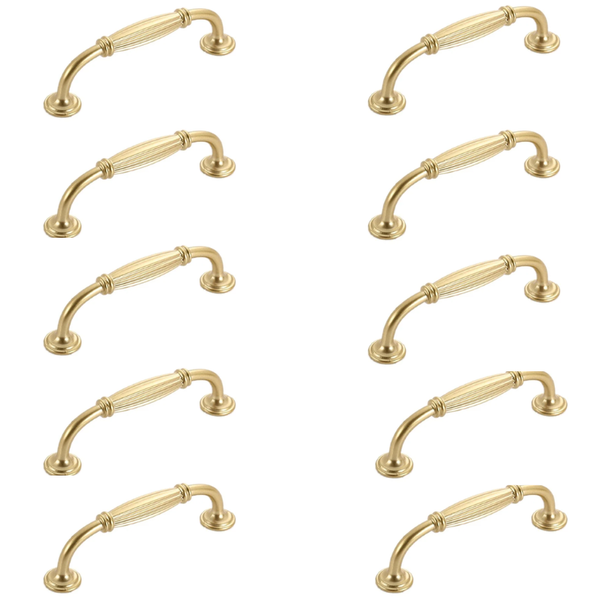 Aluminum Alloy Wardrobe Door &amp; Drawer Pull Handle - Gold - 22mm Screw