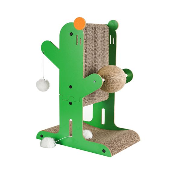Cactus Shape Vertical Corrugated Paper Cat Scratching Board 40x26x60cm