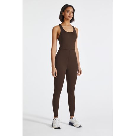 Activewear Jumpsuit for Ladies - Gym, Dance, Yoga, Pilates - Mocka Brown, Shop Today. Get it Tomorrow!