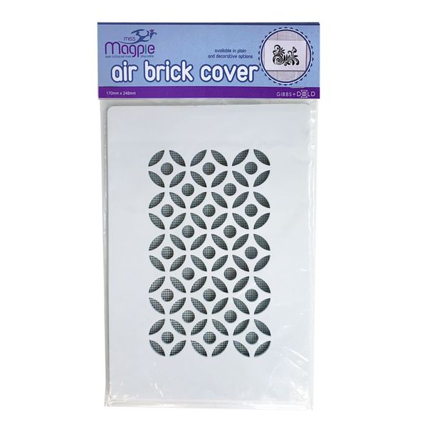 Modern Geo Design Airbrick Cover - White