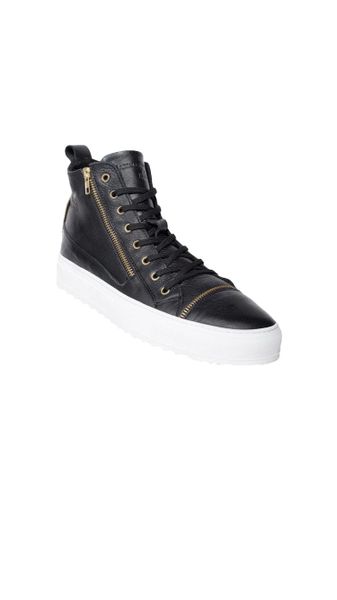 Make My Shoes Men Black, White Round Toe Rubber Sole Boots